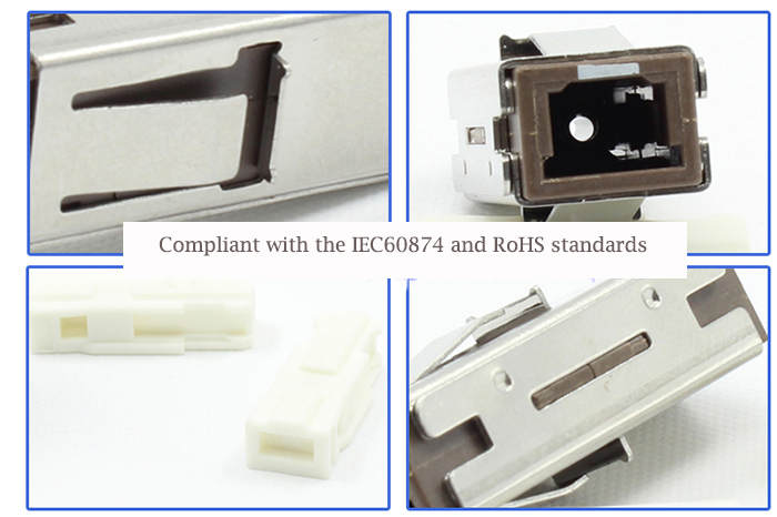 MU Singal Mode Singal Core Metal Fiber Optic Adapter